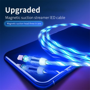 Flow Luminous Lighting Micro Usb Cable Type C Magnet Charger Cabel Cabo Tipo C for One Plus 7 Pro 6T Google Pixel 3 3A XL Usb-C