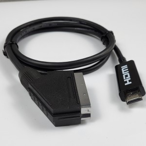 Hot sales HDMI to scart cable male to male support 1080P Cable for DVD New TV ps4 game console