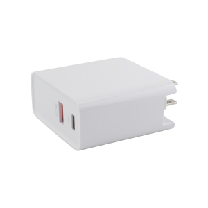 48W Power Delivery Travel Wall Charger Adapter Dual USB Ports with 30W PD USB-C Port and 18W TS+ Fast Charge USB Port. Compatible with iPhone, Samsung, LG, Nokia MacBook, Ipad Pro & More