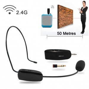 โทรโข่งฟังก์ชั่นป้องกันนกหวีดอัพเกรด 2.4G ไมโครโฟนไร้สายชุดหูฟังการพูดโทรโข่งวิทยุ Micphone ดัง
