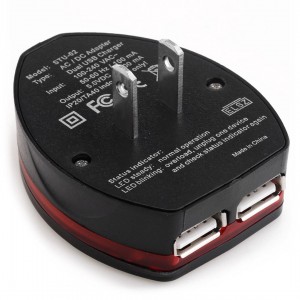 World Travel-Adapter-Wand-Ladegerät Conversion Sockel Dual USB Port All in One Universal mit US UK EU AU / CNY Stecker