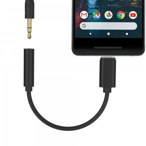 Adaptador de enchufe para auriculares USB C.  Tipo C a la hembra de 3.5mm aux cable de audio para Google Pixel Samsung Huawei esencial Moto OnePlus