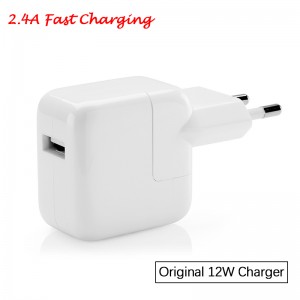 2.4A Fast Charging Original Euro iPad Charger Genuine 12W USB Power Adapter for iPad Pro Mini Air iPhone 6s 7 8 Plus XR XS Max