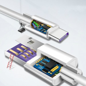 5A USB Tipe C-kabel USB 3.1 Fast Char USB C Data belasten Cable vir Huawei opposisie Xiaomi Samsung Vivo Mi TypeC Cable