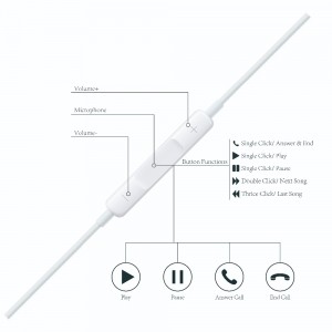 Apple sluchátka Lightning EarPods |  Apple do ucha sluchátka a sluchátka s mikrofonem pro iPhone 7 8 Plus iPhone Xs Max XR