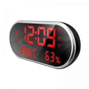 Jam Alarm Multi-Fungsi, cerdas alarm jam digital Indoor Thermometer, Charging Station / Phone Charger dengan Dual USB Port untuk iPhone / iPad / iPod / Telepon Android dan Tablet