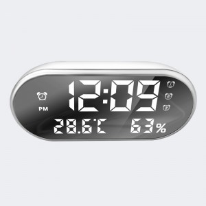 Multi-Function Alarm Clock, thông minh kỹ thuật số đồng hồ báo thức trong nhà Nhiệt kế, Sạc ga / Điện thoại sạc với cổng USB kép cho iPhone / iPad / iPod / Điện thoại Android và Tablets