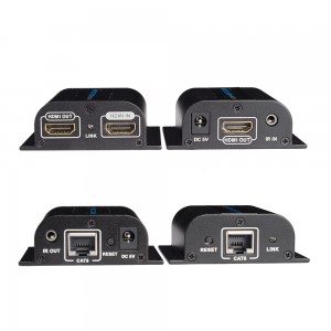 60M HD 1080P HDMI Extender Transmitter TX / RX mit IR über CAT6 RJ45 Ethernet-Kabel Unterstützung HDMI 3D für TV-Projektor DVD